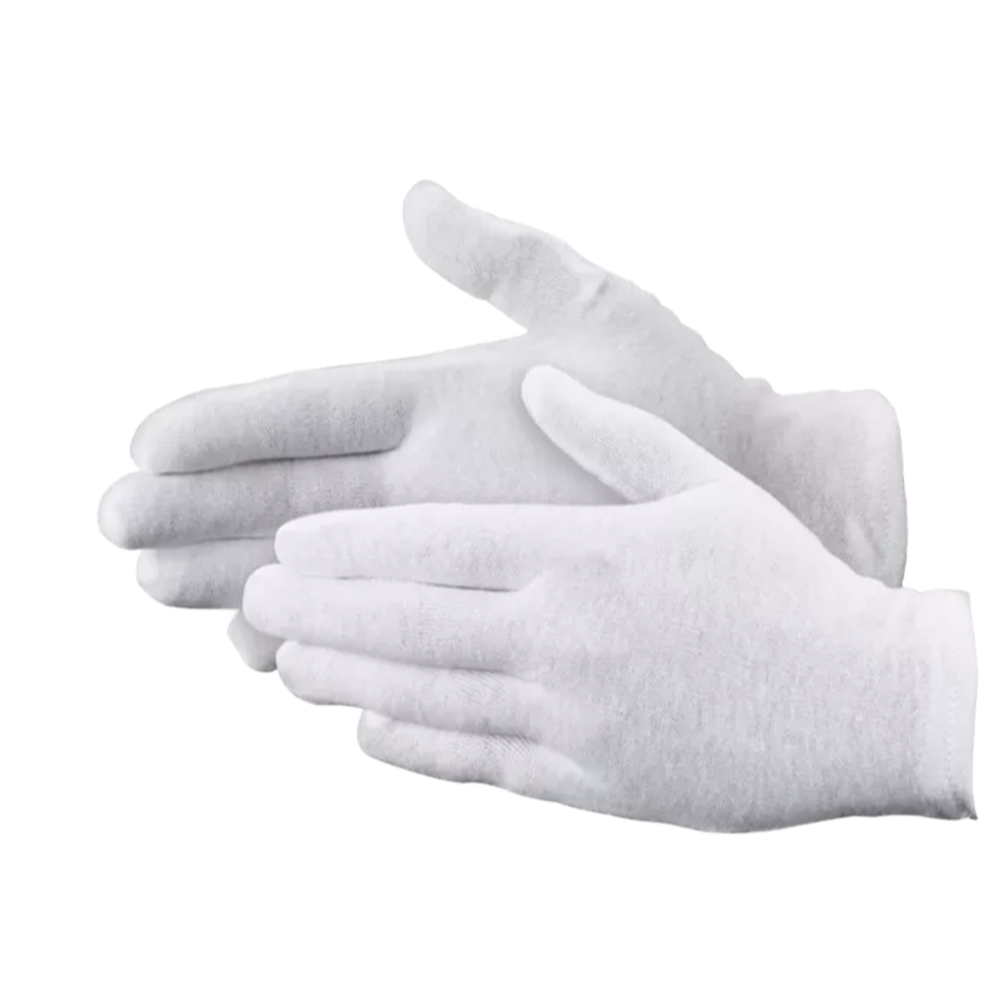 Not sure of the exact name of the gloves but looking for the light fabric ones that allow you to touch bare bulbs/g