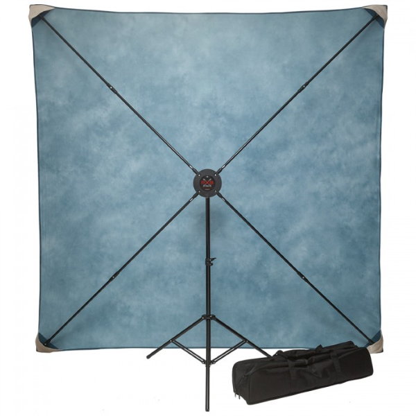 Does the Studio Assets Portable X-frame Kit come with the backdrop shown?